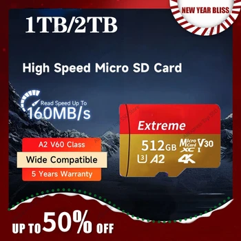 160MB/s Micro SD Mälukaardi Suur Kiirus U3 A60 1 TB 2TB 512 gb Flash-Mälu Kaart 400GB 256GB 128GB TF Kaamera DV Undamine