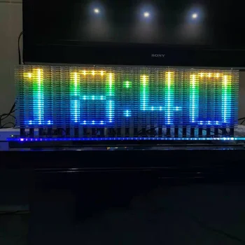 20-segmendi 3D full värv muusika spekter spekter animatsiooni kell lahe taust pult heli-aktiveeritud traat-control