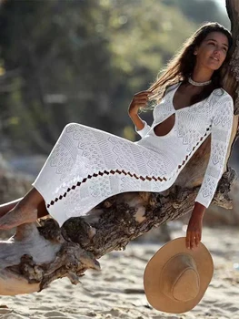 2023 Bohemian Pikk Tee Silmkoelised Beach Kate ups Bikiinid Ujumistrikoo katta Kuni Rannas kanda Pareos Playa de Mujer Bikiinid varjata