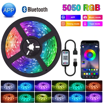 24Keys Bluetooth Led Riba Valgustus RGB 5050 DC5V USB Tape Remote Control Värvide Lamp Jõulud Magamistuba Teenetemärgi