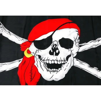 2tk Halloween Dekoratiivne Lipud Piraat Kolju Festival Lipu Loominguline Trükitud Tsiitsitaja Kodu Pool Decor (Must)