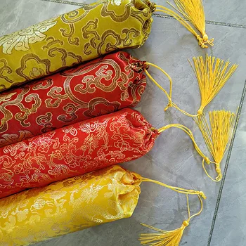 30-120cm Pikk Nöör-Silk Brocade Ladustamise Kotid Leidke Maali Hiina stiilis Tutt Kingitus Kotid Tolm Katab