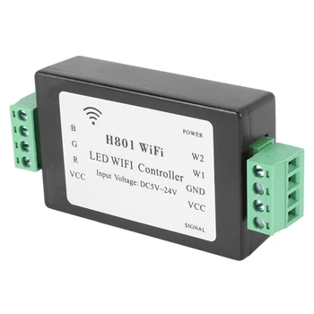 5X H801 RGBW LED WIFI Kontroller LED RGB Kontroller DC5-24V-Sisend 5050 2835 3528 SMD LED Valgus Lint Lint