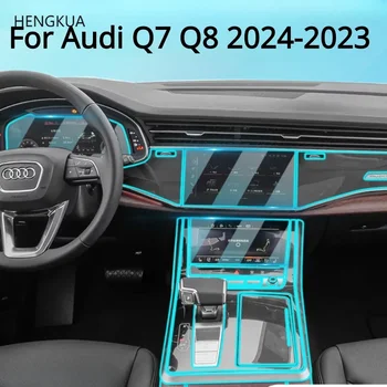 Audi Q7 Q8 2023 2024 2022Car sisustuselemendid õhukese läbipaistva TPU Käik, Paneel, Center Console Anti-scratch vastu Kleebis