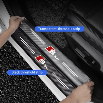 Audi Sline S-Line Auto Door Sill Strip Anti Samm Kraapides Kleebis Pakiruumi Läve Kleebis