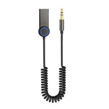 Auto Bluetooth Vastuvõtja Bluetooth-5.1-Vastuvõtja Audio Adapter 3.5 Mm Bluetooth Audio Adapter HD Kõne Auto Bluetooth-Adapteriga