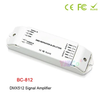BC-812 DMX512 Signaali võimsus repeater DMX võimendi 1 2 kanaliga väljund DMX power splitter DMX led kontroller,DC12V -24V