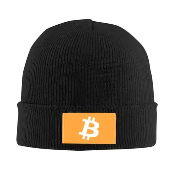 Bitcoin Kapoti Mütsid Mood Kootud Müts Meeste, Naiste Sügis-Talv Soe BTC Cryptocurrency Skullies Beanies Mütsid