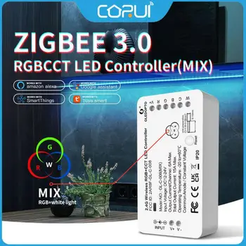CORUI Tuya ZigBee3.0 LED Riba, Kontroller Segada RGB-CCT Valge Valgus Mix Segu Töötleja Alexa SmartThings App hääljuhtimine