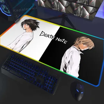 Death Note, XXXL Tabel Vaip Kummi Laua Matt Pc Gamer LED-Mousepad HD Prindi Gaming Klaviatuuri Padjad 400x900mm RGB Large Mouse Pad