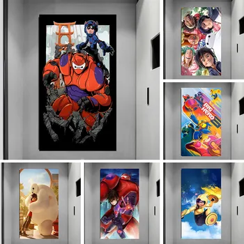 Disney Suur Kangelane 6 Anime Lõuend Maalisid Plakateid Lapse Tuba Teenetemärgi Frameless Graafikat Seina Art Põhjamaade Stiilis Kodu Decor