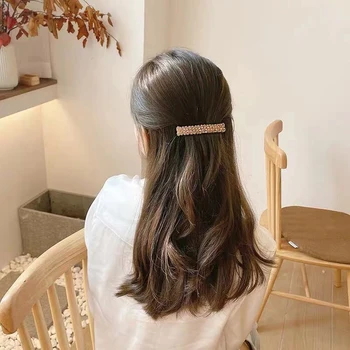 Fashion Korea Crystal Pearl Juukse Klambrid Elegantne Naiste Barrettes Juuksenõelad Hairgrips Peakatet