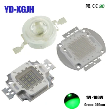 High Power LED Chip Roheline 520-525Nm 1W, 3W 5W 10W 20W 30W 50W 100W LED Grow Light 1 3 5 10 20 30 50 100W watt Kerge Helmed
