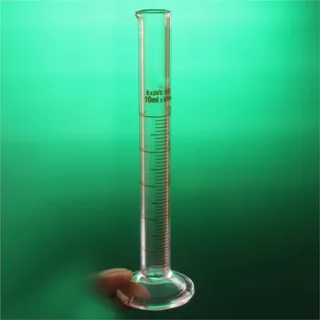 Hinne Laboris 10 ml mõõtesilinder Skaalaga Kõrge borosilicate 3.3 Klaas mõõtekork Lab Tarvikud