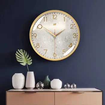 Klassikaline Koju Kella Teenetemärgi Omanik Kingitus Valge Number Kella Elutuba Ringi Kaasaegne Disain Klaasist Horloge Wall Decor