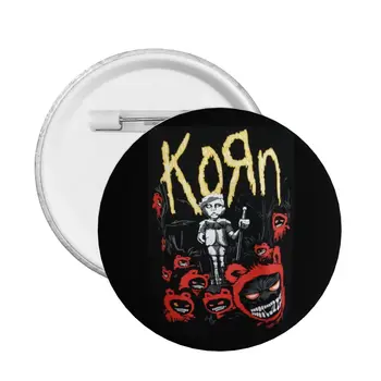 Korns Alternatiiv Metal Ansambli Pin Badge Riided Pinback Nupud Prossid Poiss Kingitus
