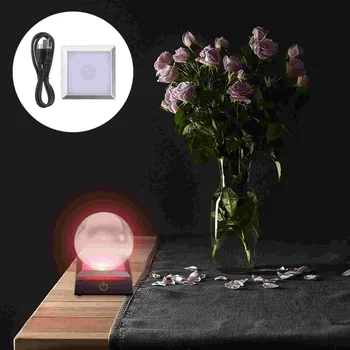 LED Light Base Square Seista Tundlik Touch Ehted Akrüül Kunsti Klaas, Kristall, Klaas, Skulptuur 3D Kristall Kuju