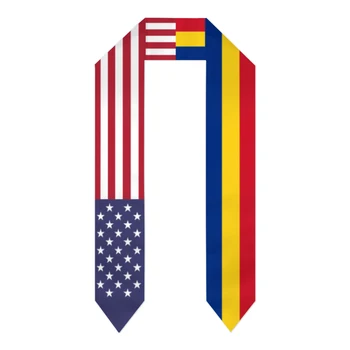 Lõpetamist Tiiva Rumeenia & USA Ameerika Ühendriikide Lipu Varastas Suurrätikud Lõpetanud Wrapid Scraf Rahvusvaheliste Üliõpilaste Uhkus Kingitused