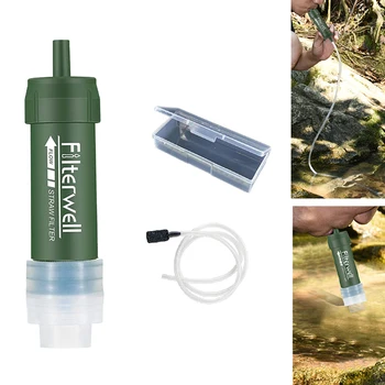 Mini Kämping Puhastamine Vee Filter Straw TUP Carbon Fiber Water Bag Ellujäämise Eest Või Hädaolukorra Varusid