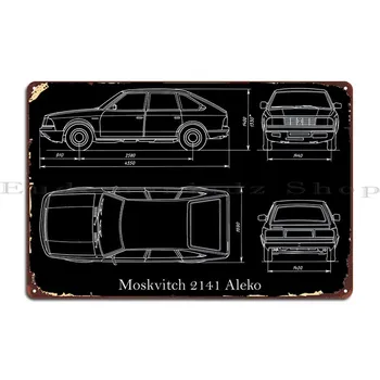 Moskvitch 2141 Aleko Metall Märke Klubi Baar Baar Projekteerimine Naljakas Teenetemärgi Tina Märk Plakat