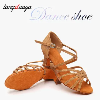 Naiste ladina tantsu kingad pehme tald Kõrge kvaliteediga hulgimüük tantsusaal tango salsa tantsu kingad 5.5/7cm Tüdruk oma Tantsu Kingad