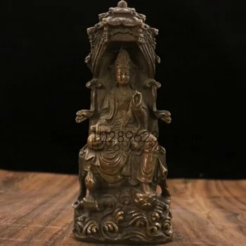 Pronksist Buddha Kuju Guanyin Bodhisattva Antiik Kogumise Fengshui Teenetemärgi