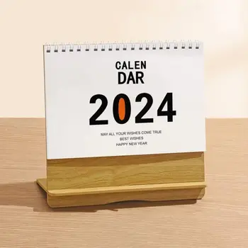 Puidust Base Draakon Aasta Kalender Lihtne Paber Käsitöö Käsitöö Puidust Omanik Kalender Kuupäev 2024 Laua Kalender Kontor