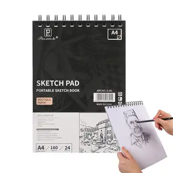 Sketchbooks & Sülearvutid Kõvakaaneline Sketch Pad Art Sketchbook 24 Lehed Sketching Raamat Maali Varustab Õpilaste Algajatele