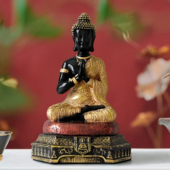 Tai Aia-Office-Kodu Buddha Kujud Decor Laual Ornament Fengshui Hindu Istub Buddha Figuriin Teenetemärgi