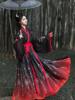 Traditsioonilised Tikandid Hanfu Naine Hiina Vana Stiili Han Dünastia Rahvatantsu Cosplay Kostüüm Kimono Tang Kleit Etapp Kanda