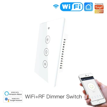 Tuya Smart WiFi+RF433 Light Dimmer Lüliti EL/USA 2/3 Viis Multi-Kontroll-Lüliti Smart Elu Kaugjuhtimispult Alexa Google Kodu