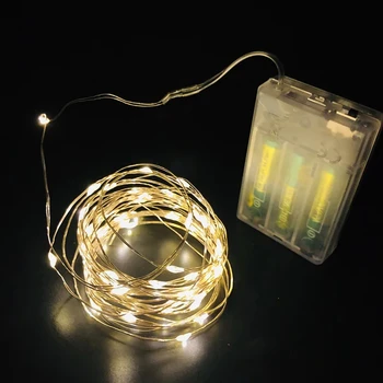 Vask Traat String LED tuled Puhkus valgustus Haldjas Vanik Christmas Tree Pulmapidu Teenetemärgi 2M 3M 5M 10M