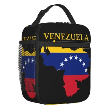 Venezuela Kaart Lipu Riigi Termiliselt Isoleeritud Lunch Bag Naiste Vabariik Venezuela Resuable Lõuna Konteiner Väljas Toidu Box