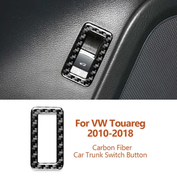Volkswagen VW Touareg 2010-2018 süsinikkiust Stiil Auto Pagasiruumi Lüliti Nuppu Raami Dekoratiivsed Kleebised Interjööri Accesorios