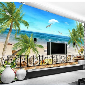 wellyu de papel parede 3d kohandatud taustpildi 3D vaade merele Vahemere stiilis TV diivan taust seina murals de papel parede