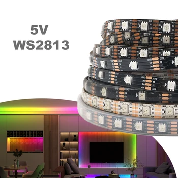 WS2813 SMD5050 RGB Led Riba Valgustus Dual Signaali Eraldi Adresseeritavad Kaunistused Festival 30/60/144 Pikslit/Led/M DC5V