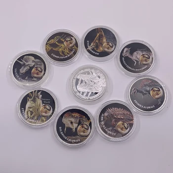 10 kujunduse Jurassic World hõbemünt Kollektsiooni Dinosaurus Mälestusmündid Kapsel Jõulud Kingitused