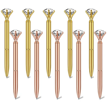 10tk Metallist Pastapliiatsid Crystal Diamond Pen