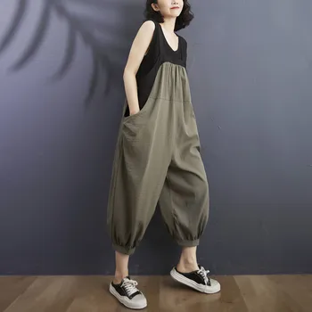 2023 Uus Jaapani Preppy Stiili Segast Stiilne Magus Tüdruk on Suvel Vabaaja Jumpsuits Mood Naiste Sipukad Haaremi Püksid, Tunked