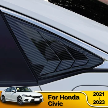 2X ABS Auto Tagumise Külje Akna Louvers Katta Õhu Rulood Välisilme Kaunistamiseks Tarvikud Honda Civic 11. Gen 2021 2022 2023