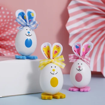 3tk Jänku-Kodu Aias Bunny Dekoratsioon Loominguline Vaht Jänku Ornament Simuleeritud Vibu-sõlm Küülik Kids Mänguasi Aia Kaunistamiseks