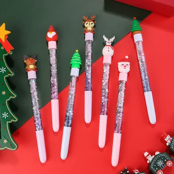 40Pcs Cartoon Christmas Vajutage Geeli Pliiats Pehmest Kummist Magic Wand Jõulud Raba Pen Laste Õpilase Õppimise Officia