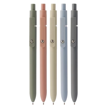 5 Tk Kiiresti Kuivav Tint Pen Peene Nipp, Pakiruumi Palli Veerema Geeli Pliiats, Must Tint, Sile Kirjutamine
