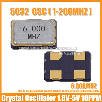 (5TK) 5032 6M 6MHZ 6.000 MHZ Aktiivne Kristall-Ostsillaator SMD-4 OSC 5.0*3.2 mm kvartsostsillaatori Kell Ostsillaatorid 1.8 3.3 V V 5V