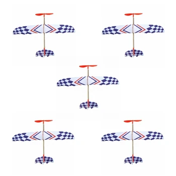 5X Elastne Rubber Band Powered DIY Vaht Lennuk Mudeli Komplekt Õhusõiduki Hariduslik Mänguasi