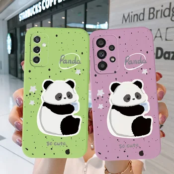 Case For Samsung Galaxy A01 CORE A32 A52 A72 4G 5G A52S 5G A41 telefon kuulu Pehme panda bear