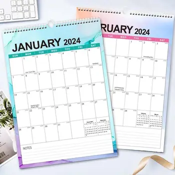 Coil Kalender 2024 Seina Kalender Kontor Kirjatarvete Iga Päev Planeerija Kirjatarvete Asjade Iganädalast Ajakava 18 Kuud Inglise Kalender