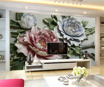 Custom kodu kaunistamiseks tapeet seinamaaling Euroopa 3D lill taust seina siseviimistlus tapeet kleebised papier peint