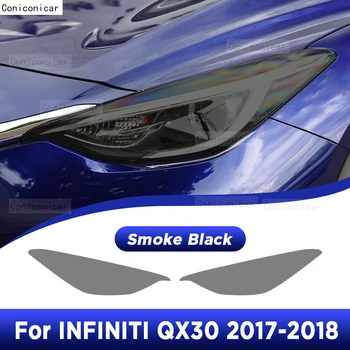Eest INFINITI QX30 2017 2018 Auto Esitulede Tint Must kaitsekile Kaitse Läbipaistev TPU Esituled Kleebis Tarvikud