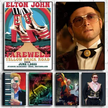 Elton John Classic Rock Star Band Plakat Plakat Kraft Klubi Baar Paber Vintage Plakat Seina Art Maali Magamistuba Uuringu Kleebised